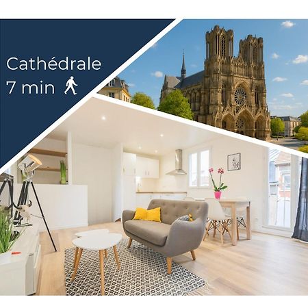 Appartement Lumineux Proche Cathedrale Reims Exterior foto